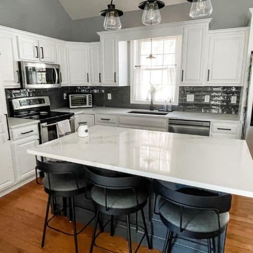 custom built kitchen island