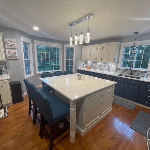 custom kitchen island with seating