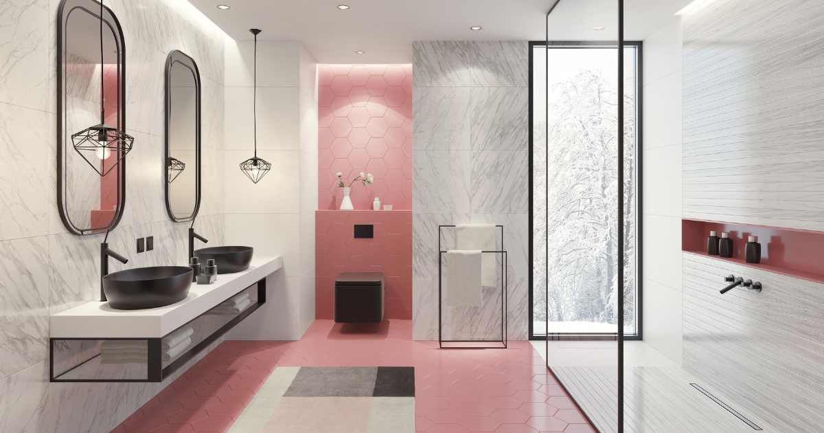 How to Modernize a Pink Tiled Bathroom in 5 Easy Steps