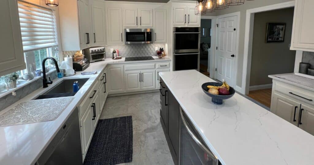 Porcelain tiles or ceramic tile kitchen floor