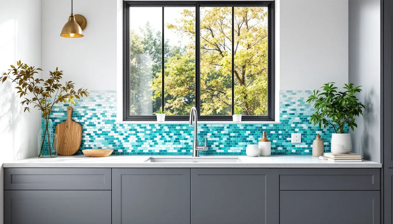 Smart backsplash choices enhancing a small kitchen's design.