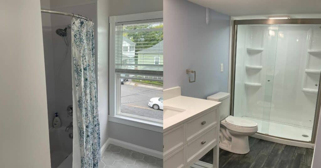 small bathroom layout, Massachusetts bathroom renovations